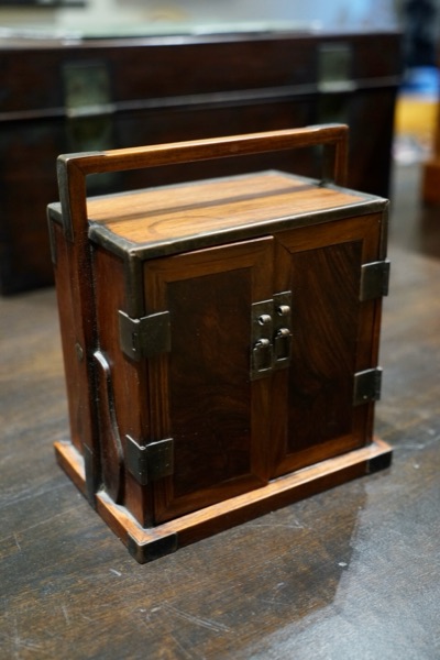 Small Hardwood Cabinet With Doors